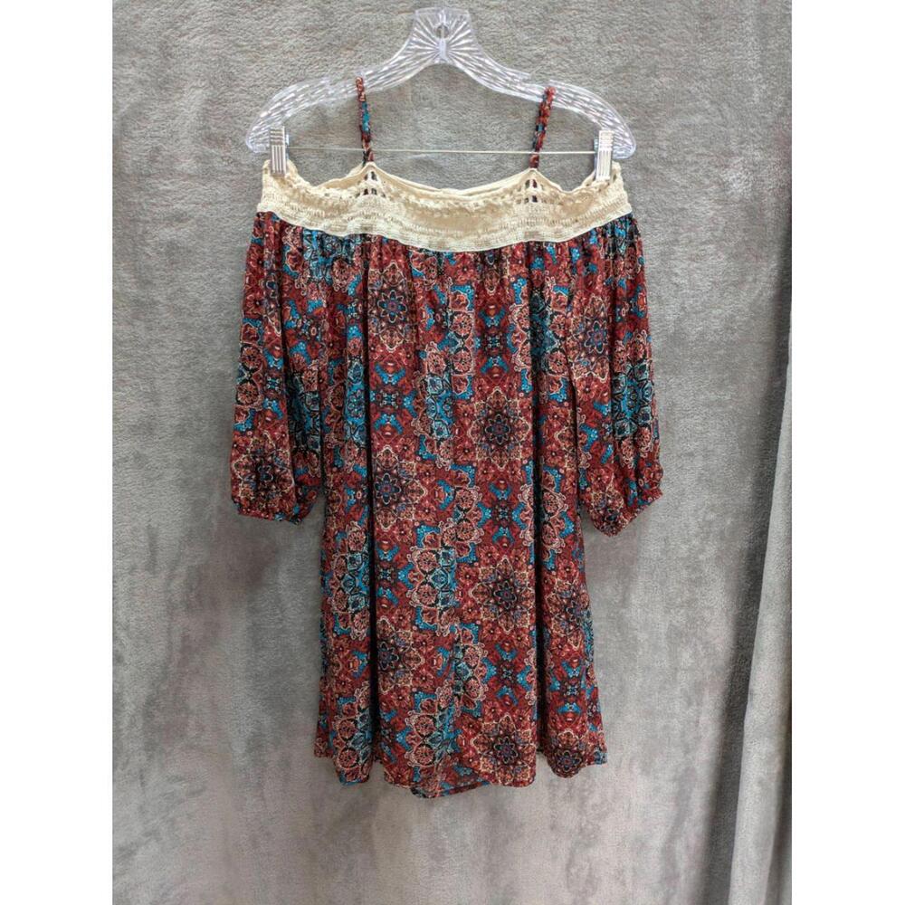 Trixxi Off-The-Shoulder Top‎ Womens Large Boho Cottagecore Festival